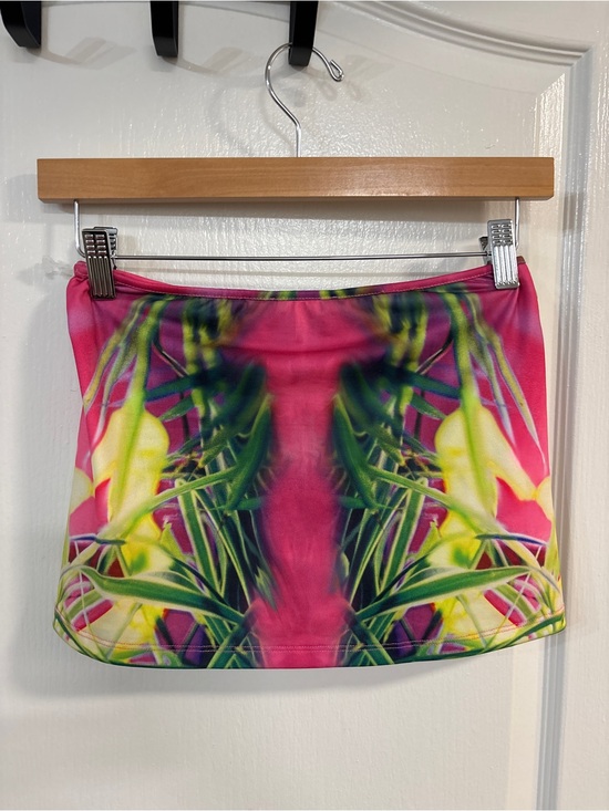 Miaou Dresses & Skirts - Miaou Fuchsia & Neon Green Ombre Mini Skirt